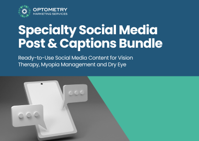 Specialty Eye Care Social Media Posts and Captions Bundle